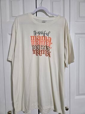 Always blanks 3xl women's white mama printed graphic tshirt